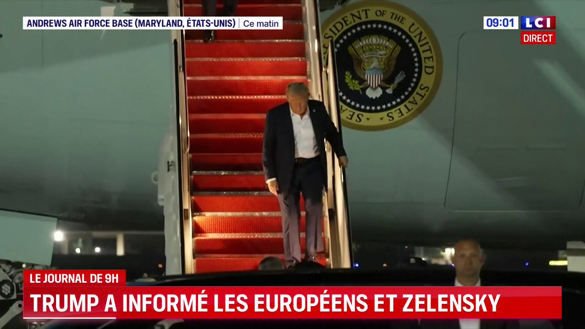 🔴 Sommet en Alaska : Trump a informé les Européens et Zelensky ▶️ Volodymyr Zelensky et Donald Trump se sont entretenus au téléphone après la fin de la rencontre avec Vladimir Poutine. Le président américain a également informé les dirigeants européens, dont Emmanuel Macron.