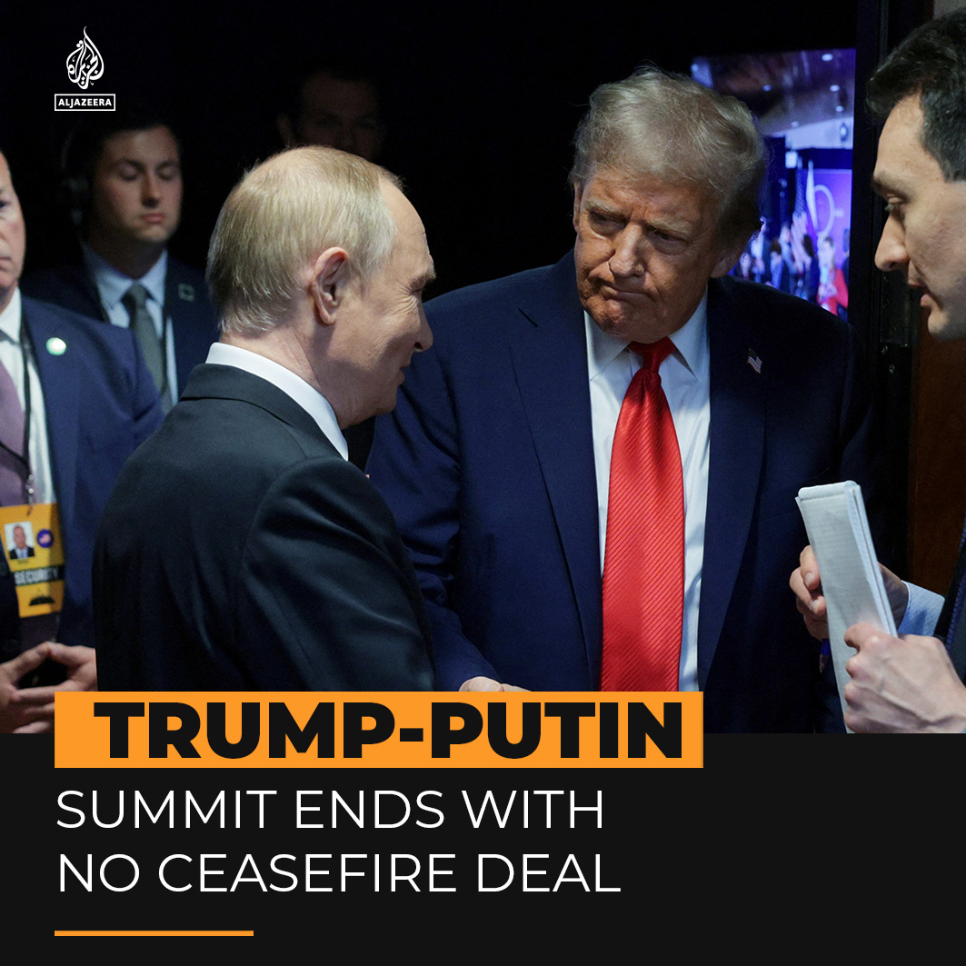 The meeting between US President Donald Trump and Russian President Vladimir Putin ended without a ceasefire deal to stop the war in Ukraine. Trump said he would brief Volodymyr Zelenskyy on the talks, but no plan was set for talks between the Ukrainian and Russian presidents.
