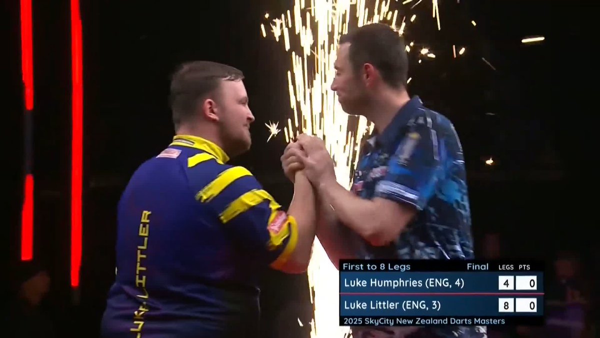 LITTLER GOES BACK-TO-BACK! ☢️🏆 THAT IS ASTONISHING! Luke Littler averages 115 to defeat Luke Humphries 8-4 and clinch the SkyCity New Zealand Darts Masters title! 📺 #NZMasters | Final