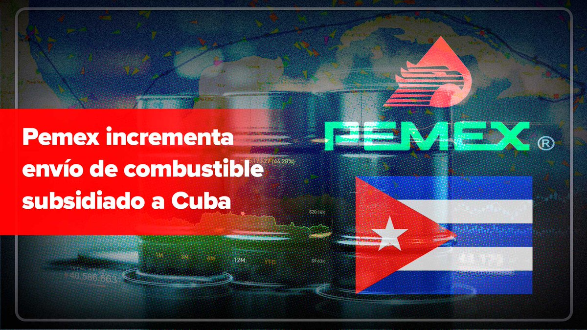 🔴 #ExclusivaMCCI En tan solo un mes, de mayo a junio de 2025, Pemex registró exportaciones de combustibles a Cuba por más de 850 millones de dólares, un monto similar a lo enviado a la Isla en los dos años previos -2023 y 2024- cuando sumaron 1,000 MDD. En este 🧵te contamos