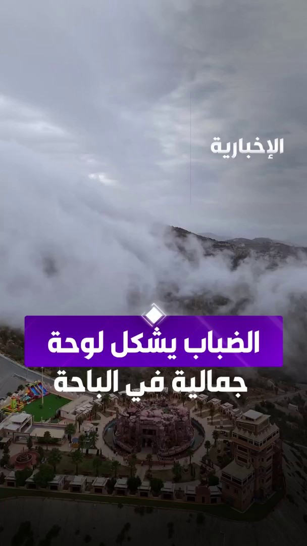 الضباب يشكل لوحة جمالية على متنزه البرج في محافظة المندق بعدسة سعد الدوسي #الإخبارية