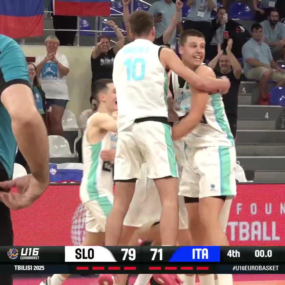 It means everything. 🥹 Slovenia 🇸🇮 celebrates their first-ever #U16EuroBasket medal! 🥉