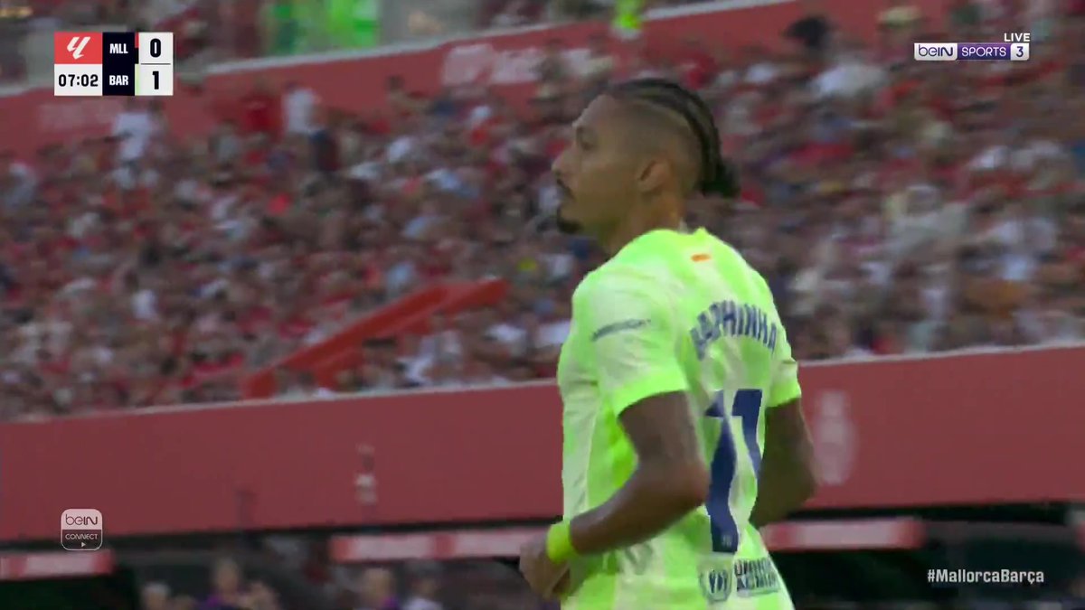 رافينيا يفتتح سجل أهداف برشلونة في الموسم الجديد ⚽️🔥 📦 اشترك الآن 👇 🔗 📱 #الدوري_الإسباني | #برشلونة | #مايوركا