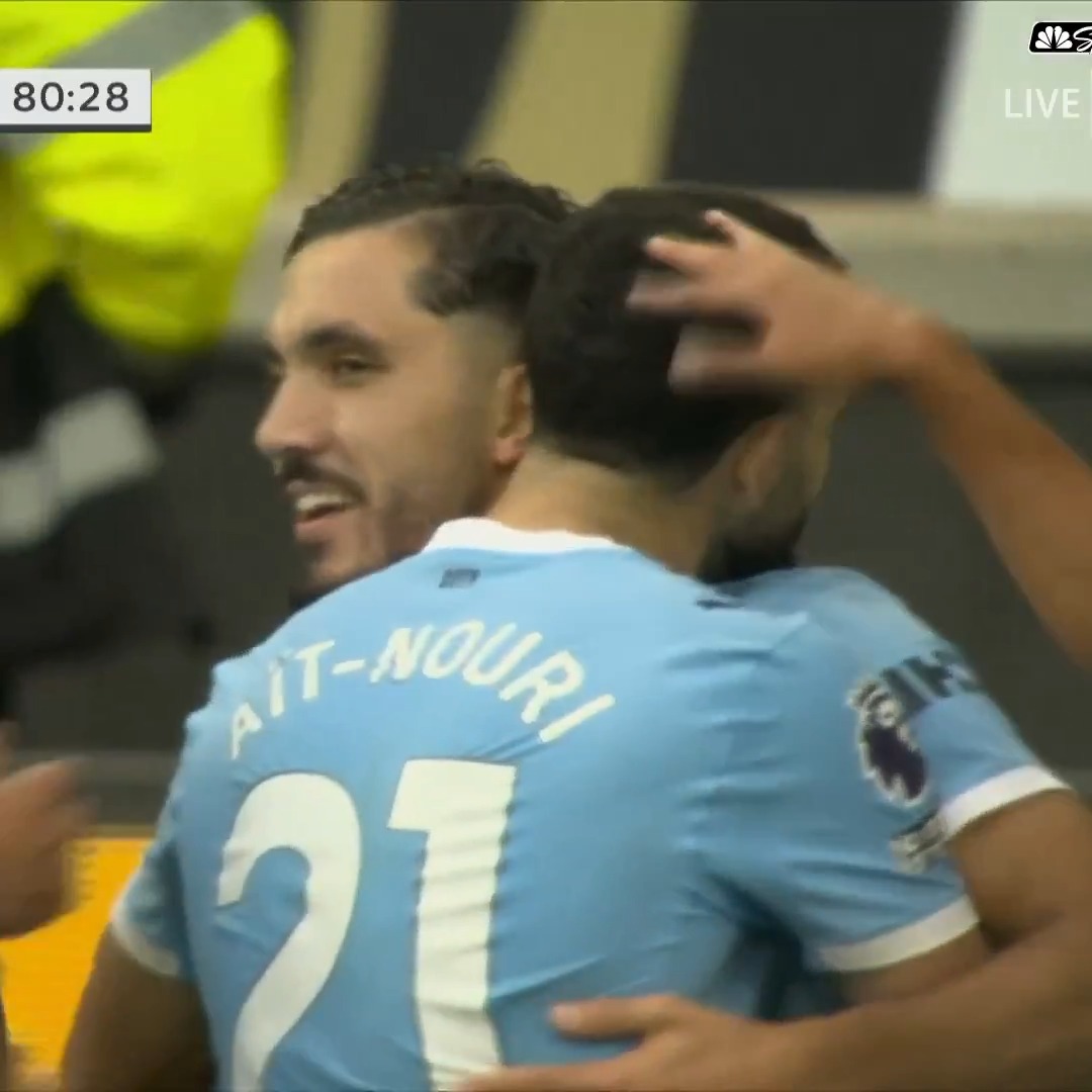 Rayan Cherki scores less than 10 minutes after coming on for his debut and the rout is on for Manchester City. ‼️