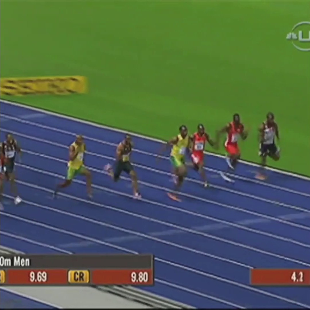 August 16 is unofficially Usain Bolt day. 🔥 The sprinting legend set TWO 100m world records exactly one year apart!