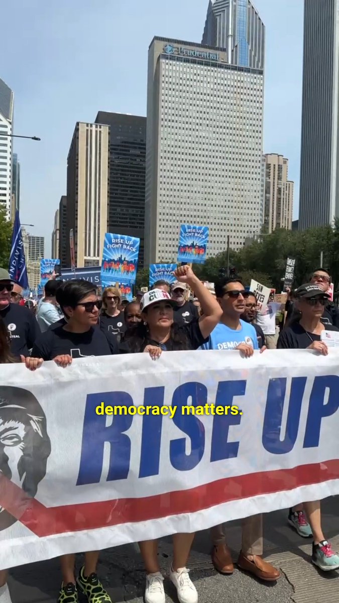 People in Chicago are standing up for democracy with TMF, James Talarico, and Texas Democrats.