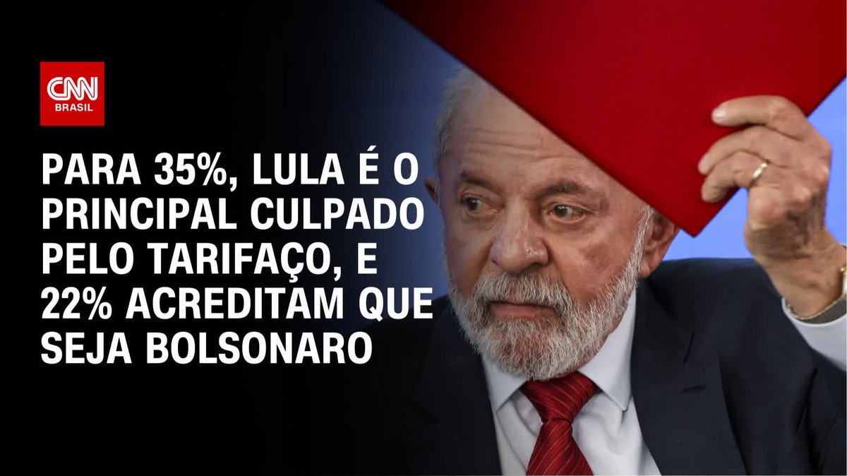 Datafolha: Para 35%, Lula é o principal culpado pelo tarifaço; assista #AgoraCNN