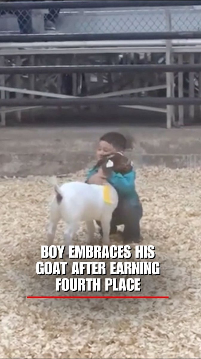 A 5-year-old Texas boy steals hearts when he showers his goat with hugs and kisses after placing fourth in a local animal show.