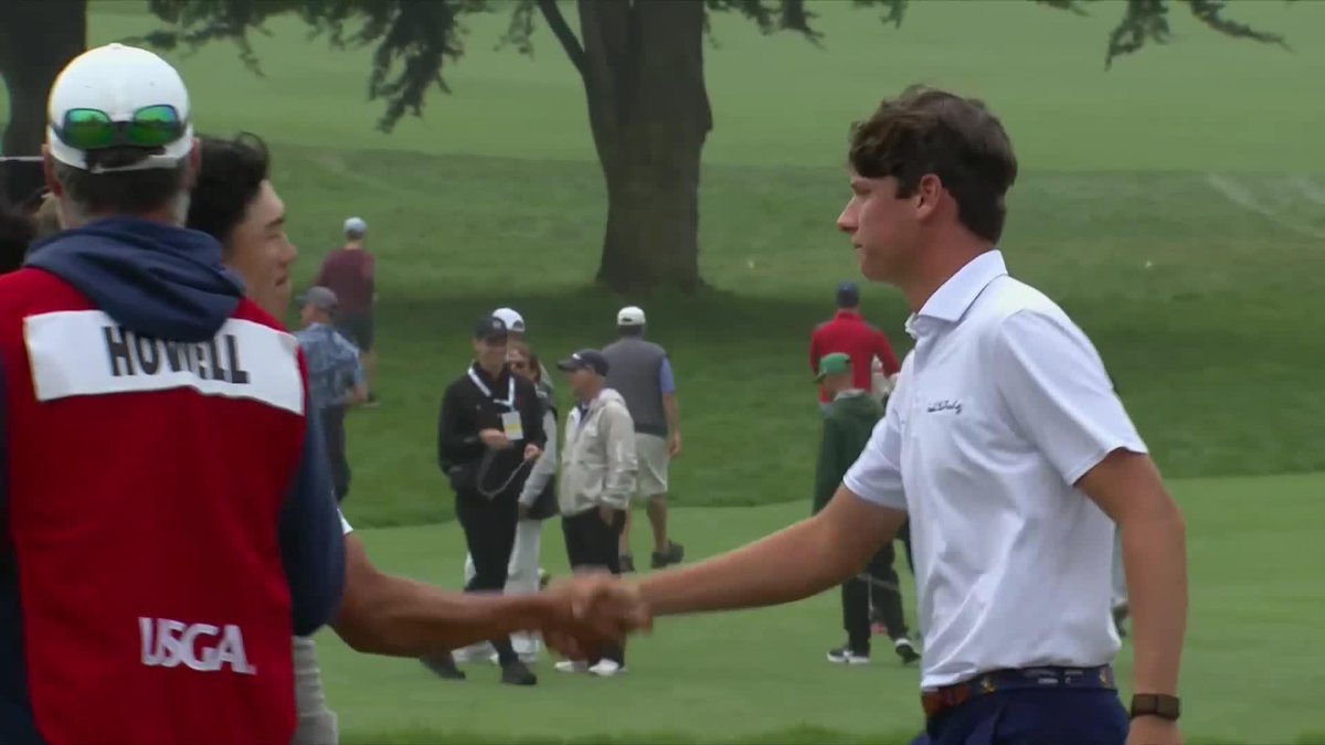 An 18-year-old will play for the U.S. Amateur title ‼️ Mason Howell clinches a spot in the 36-hole final match with a 3-and-2 victory over Eric Lee.