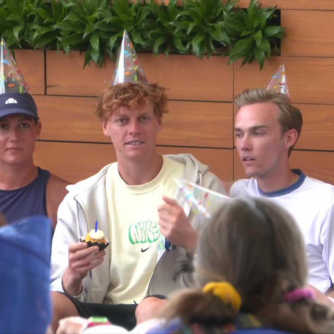 Make a wish, Jannik Sinner 🎉 #CincyTennis