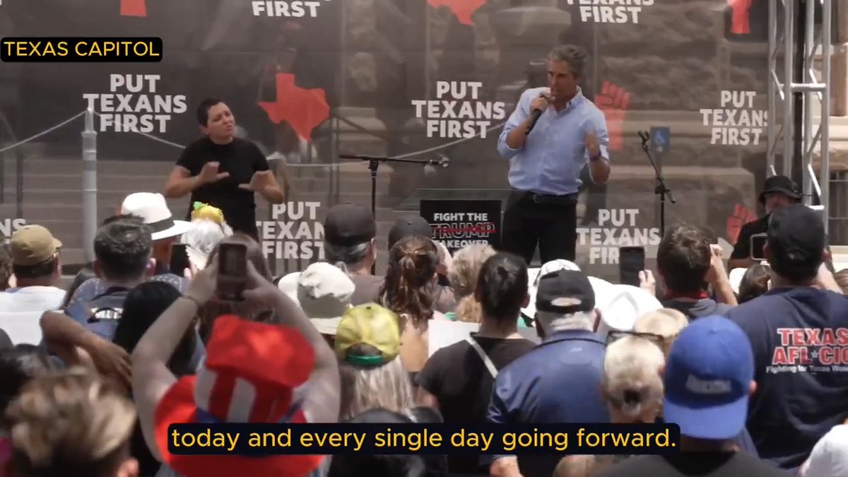We're not going to bend the knee. We're going to stand and fight wherever we have to — from the state house to the court house, from Texas to California. Proud to stand with so many today who are willing to fight for this country at its moment of truth!