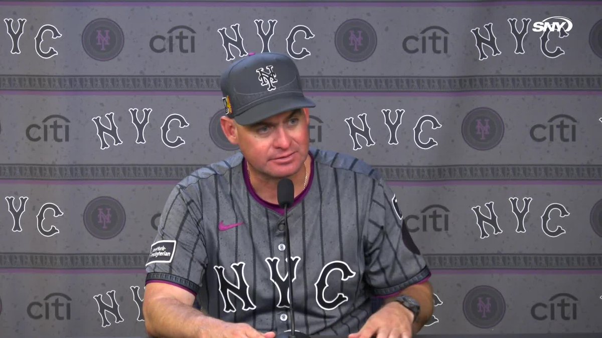 Carlos Mendoza says he heard the Citi Field crowd "loud and clear" when he went to take out Nolan McLean 😂 "If I was sitting in the stands, I would be booing myself, too. I completely understand."