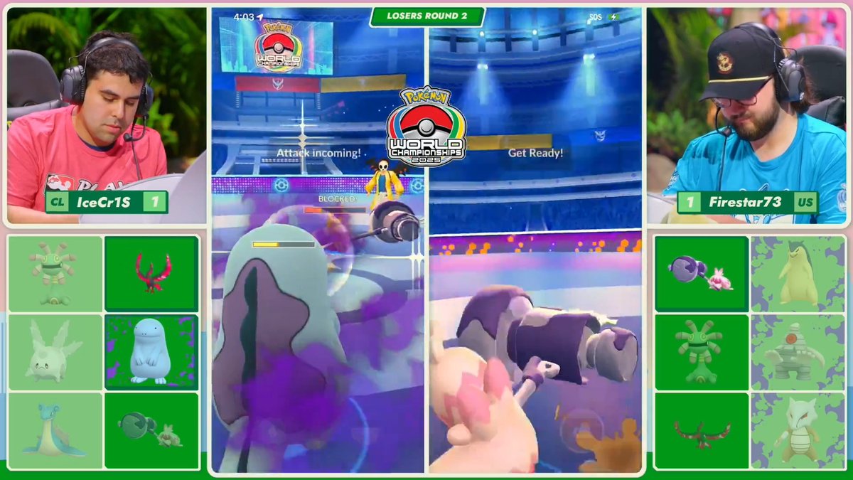 In the Top Cut Losers Bracket of #PokemonWorlds, competitor Firestar73's wins a SEVENTH set in a row to continue their incredible underdog run! #PokemonGO #GOBattle 📺 Tune in live: or