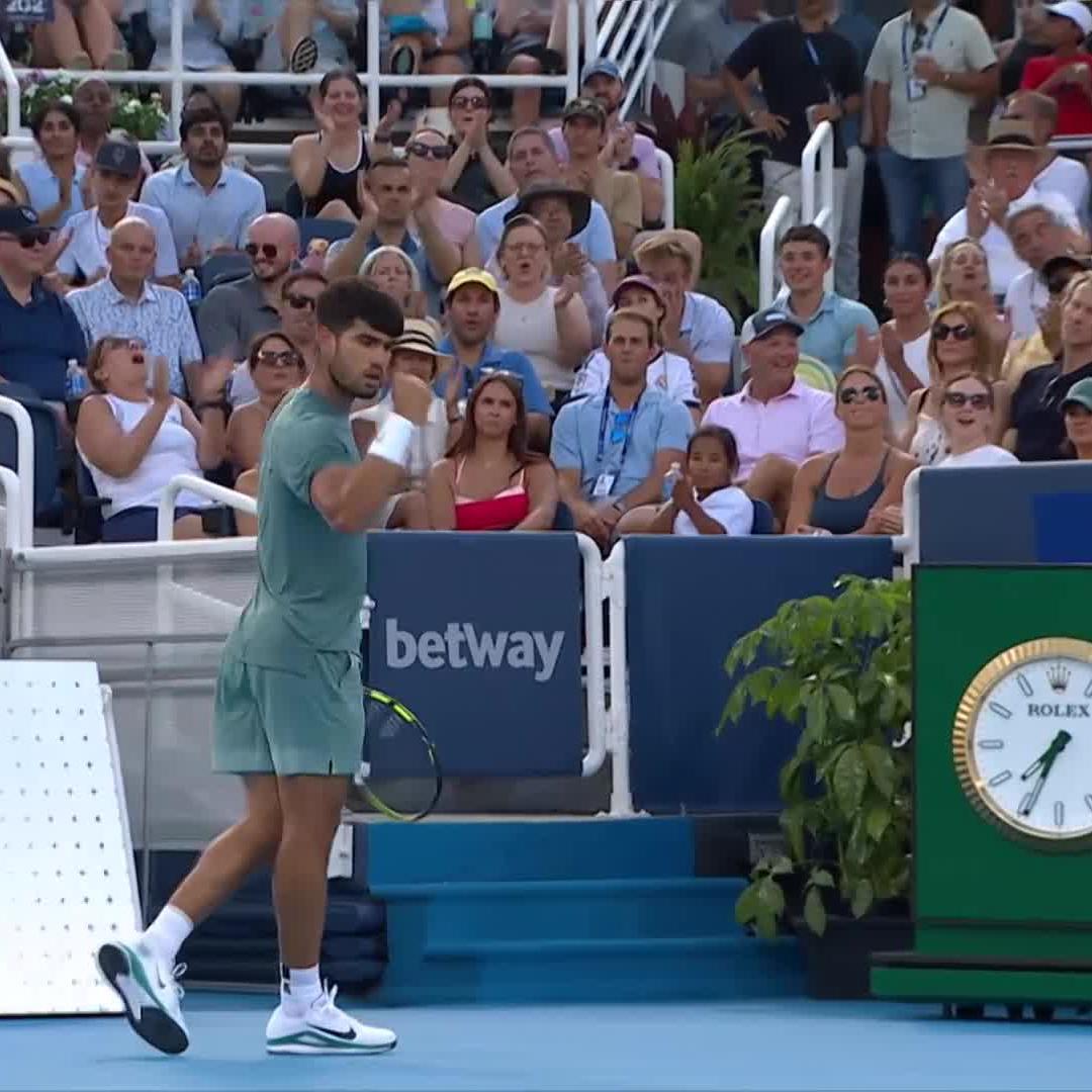 Se emocionó Juan M. del Potro con esta derecha a la carrera de Alcaraz