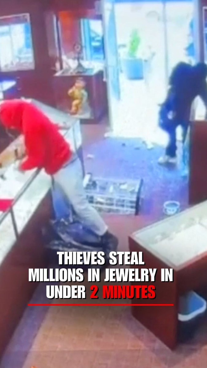 WATCH: Entire jewelry store robbed in under 2 minutes, four masked suspects make off with millions worth of merchandise