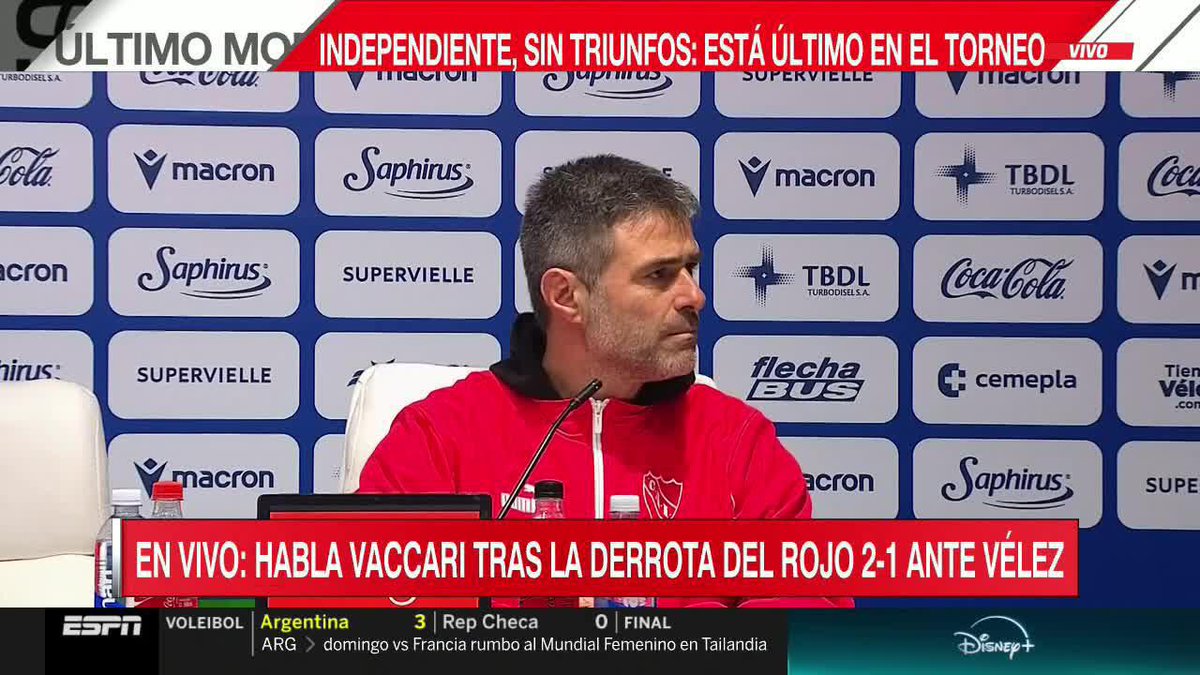 "MI BRONCA HOY ES QUE EL PENAL QUE NOS COBRARON A ÁVALOS LE HACEN 15" 👀 Vaccari se mostró DISCONFORME con el segundo penal que le cobraron a Independiente en el Amalfitani 📺 #SportsCenter | #DisneyPlus Plan Premium