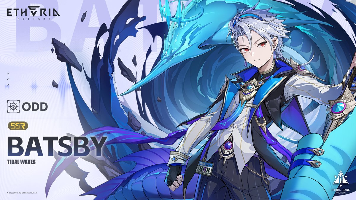 #AnimusPV #Batsby //Etheria ID: Batsby //Title: Tidal Waves //Faction: Hydra Bank - "I'm definitely going to be the Best Employee of the Year this time, so I absolutely can't let Mr. Trudy dock my performance rating!" #EtheriaRestart