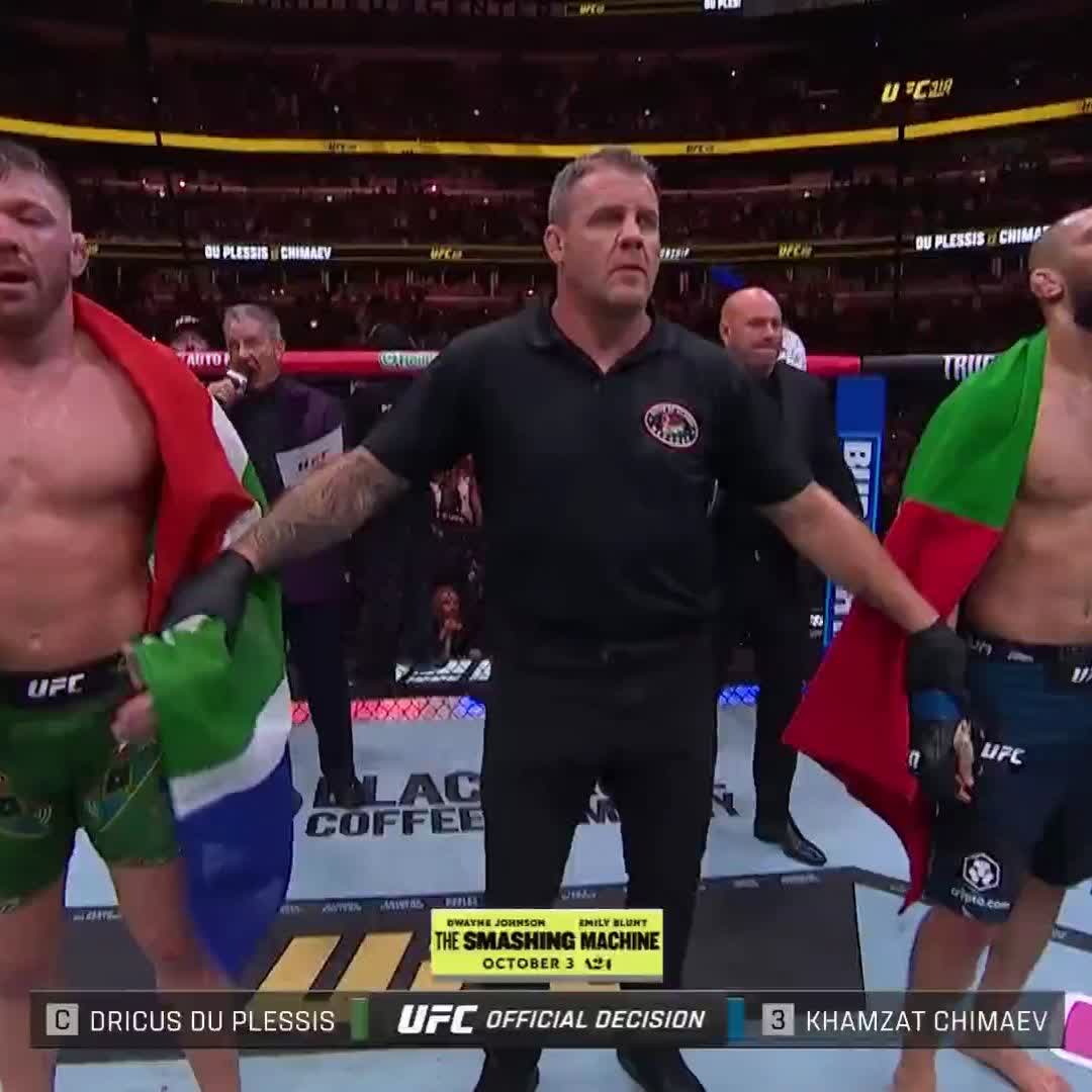 Absolutely DOMINANT performance from Khamzat Chimaev tonight 👏 He's leaving #UFC319 with middleweight gold!