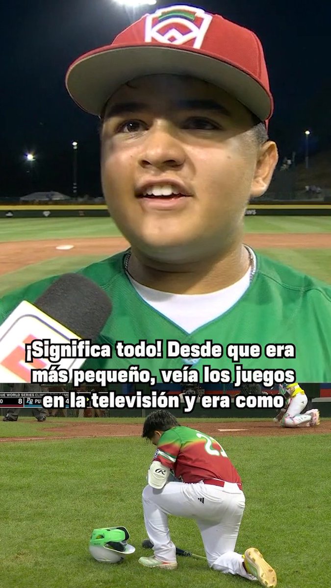 Gregorio Madrid tiene solo 12 años, pero habla con gran madurez para su corta edad. 🥹❤️ Hoy fue clave en la remontada de México ante Puerto Rico, al conectar dos cuadrangulares: uno para empatar y otro para asegurar la victoria 11-5.
