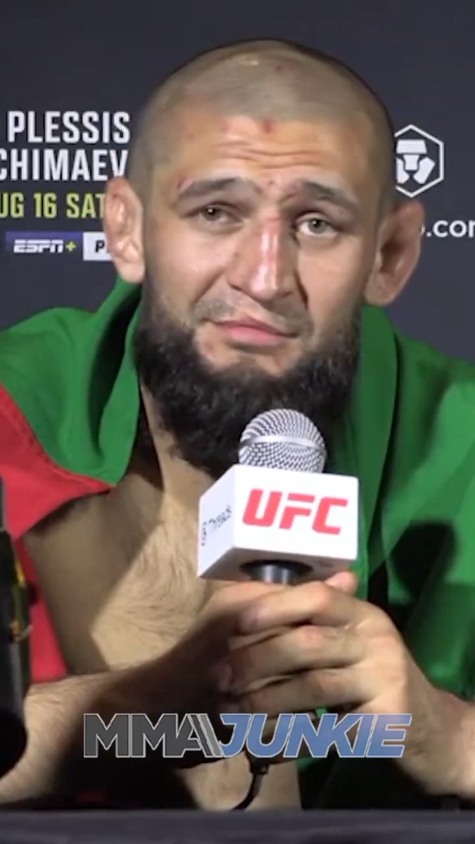 "Now they know." 😤😤 Khamzat Chimaev sends a message to his cardio critics after landing 529 total strikes and 12 takedowns in his #UFC319 title win.