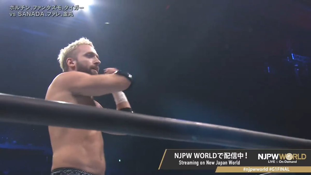 .🇮🇹ミラノコレクションA.T.🇯🇵 teaches ELP the moves. From the profile URL #NJPW #njpwworld #G1FINAL