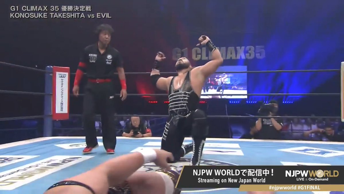 .EVIL "STF → 蝶野正洋【公式】 MasahiroChono move🕶️" From the profile URL #NJPW #njpwworld #G1FINAL