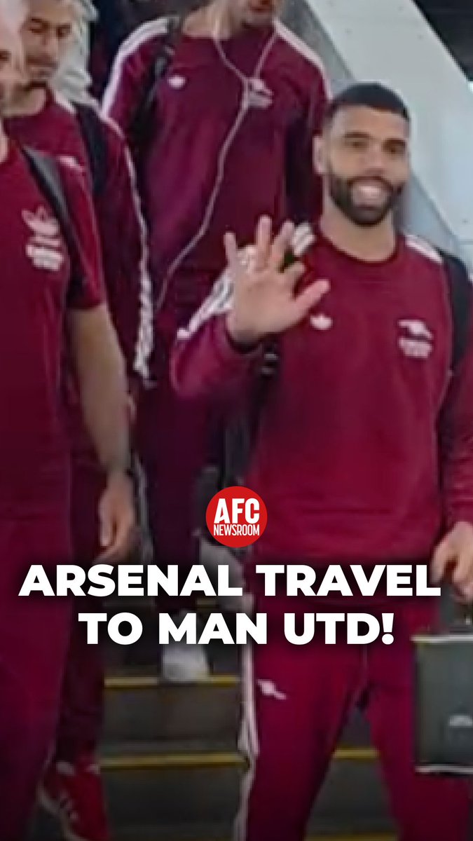 📽️ 𝐒𝐏𝐎𝐓𝐓𝐄𝐃: Arsenal on their way to Old Trafford for their clash with Man Utd later today. Just look at the young fans face light up when he see’s the players walk past him. 🫶 [via timmyg1999 on instagram].