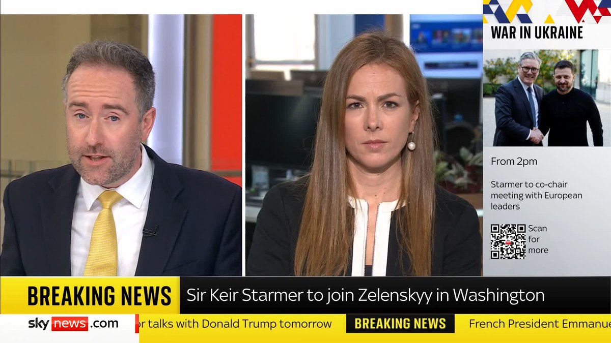 BREAKING: Sir Keir Starmer confirmed to join Zelenskyy and other European leaders in Washington 📺 Sky 501, Virgin 602, Freeview 233 and YouTube