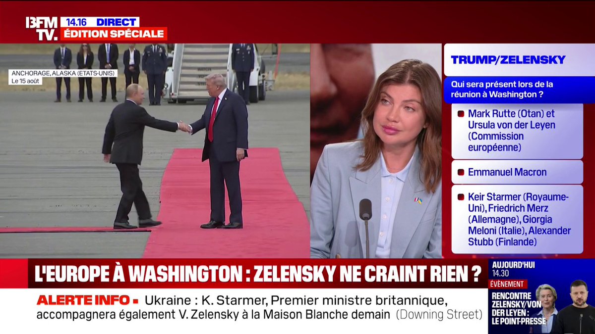 🗨️ "C'est un moment historique" Masha Kondakova, réalisatrice ukrainienne, réagit à la délégation européenne qui accompagnera Volodymyr Zelensky à Washington demain