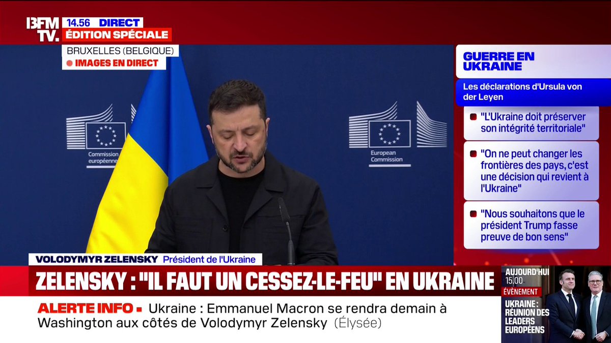 Guerre en Ukraine: "Il est impossible de donner des territoires", martèle Volodymyr Zelensky