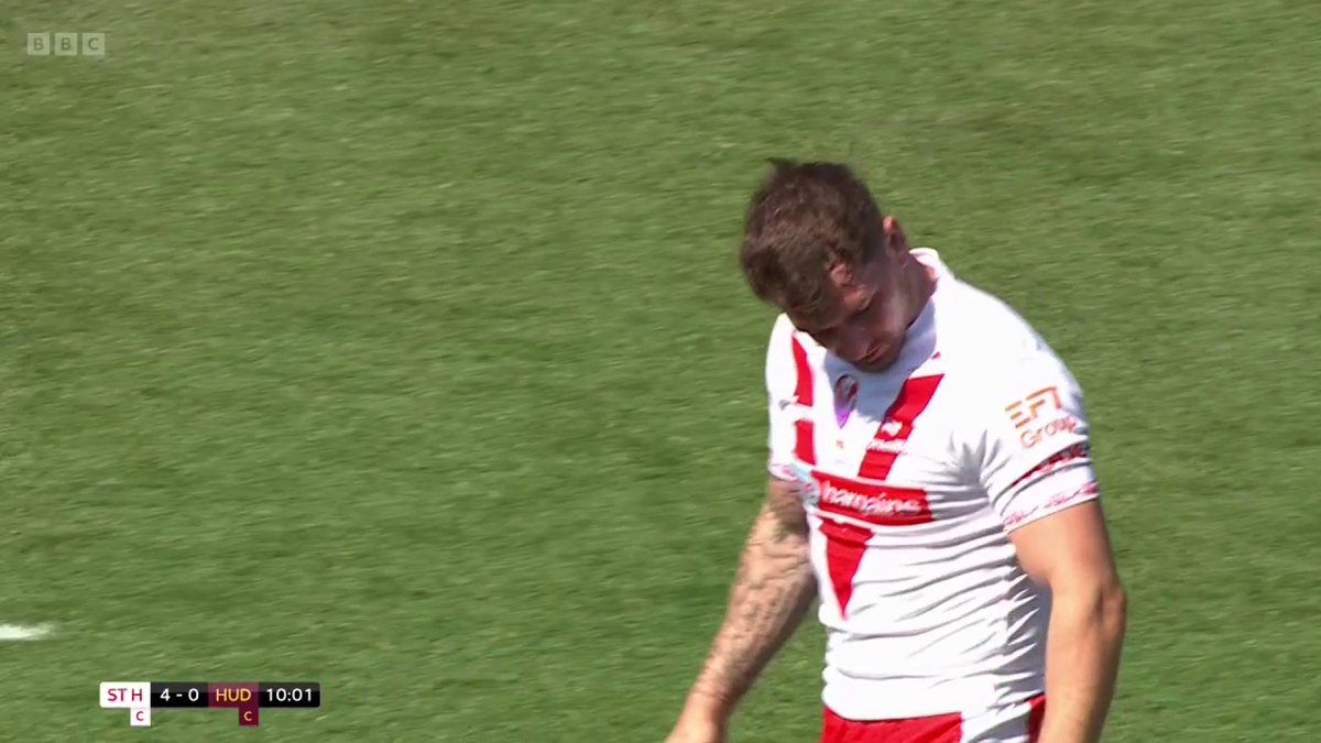 What a try that is! 🏉 Owen Dagnall just kept going and going to give St Helens their fourth score against Huddersfield. 👏 Watch LIVE on BBC iPlayer and BBC Two. Listen to commentary on BBC Sounds. #BBCRL