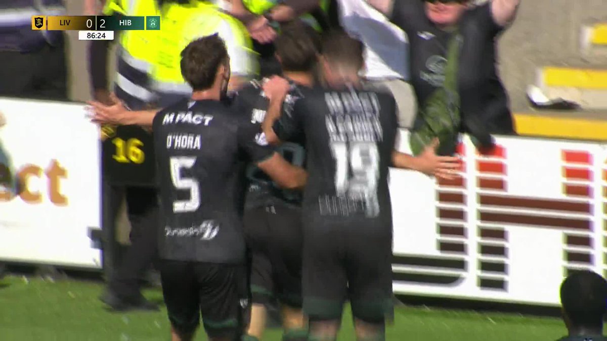Spectacular strike by Josh Mulligan! 🤯 The Hibernian Football Club man hits the back of the net from range to make it 2-0 against Livingston 🥬 #PremierSportsCup