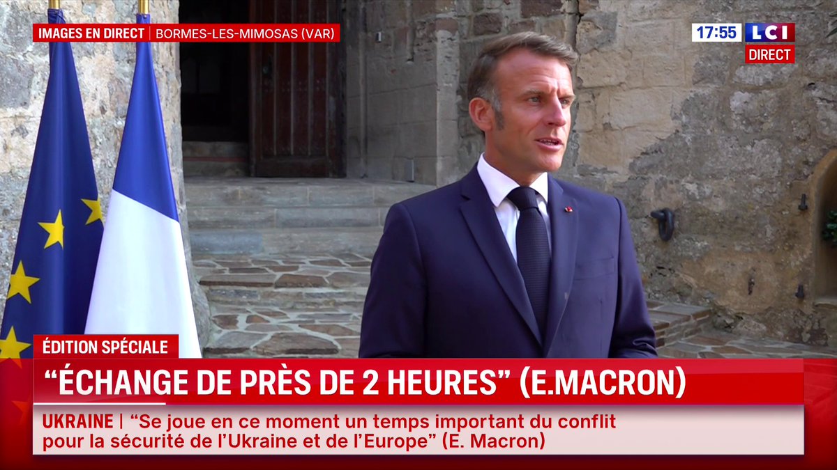 🔴🗣️ "Le premier objectif c'est de rappeler ce qui unit l'Ukraine, les Européens et les États-Unis d'Amérique, nous voulons la paix... Il n'y a qu'un agresseur : la Russie" : Emmanuel Macron