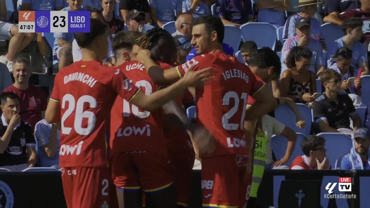 A fast start to the second half for Getafe! ⚡ Adrian Liso with a composed finish to fire the visitors in front 🔥 𝑃𝑟𝑒𝑠𝑒𝑛𝑡𝑒𝑑 𝑏𝑦 SBK | 18+ | 𝑃𝑙𝑒𝑎𝑠𝑒 𝐺𝑎𝑚𝑏𝑙𝑒 𝑅𝑒𝑠𝑝𝑜𝑛𝑠𝑖𝑏𝑙𝑦