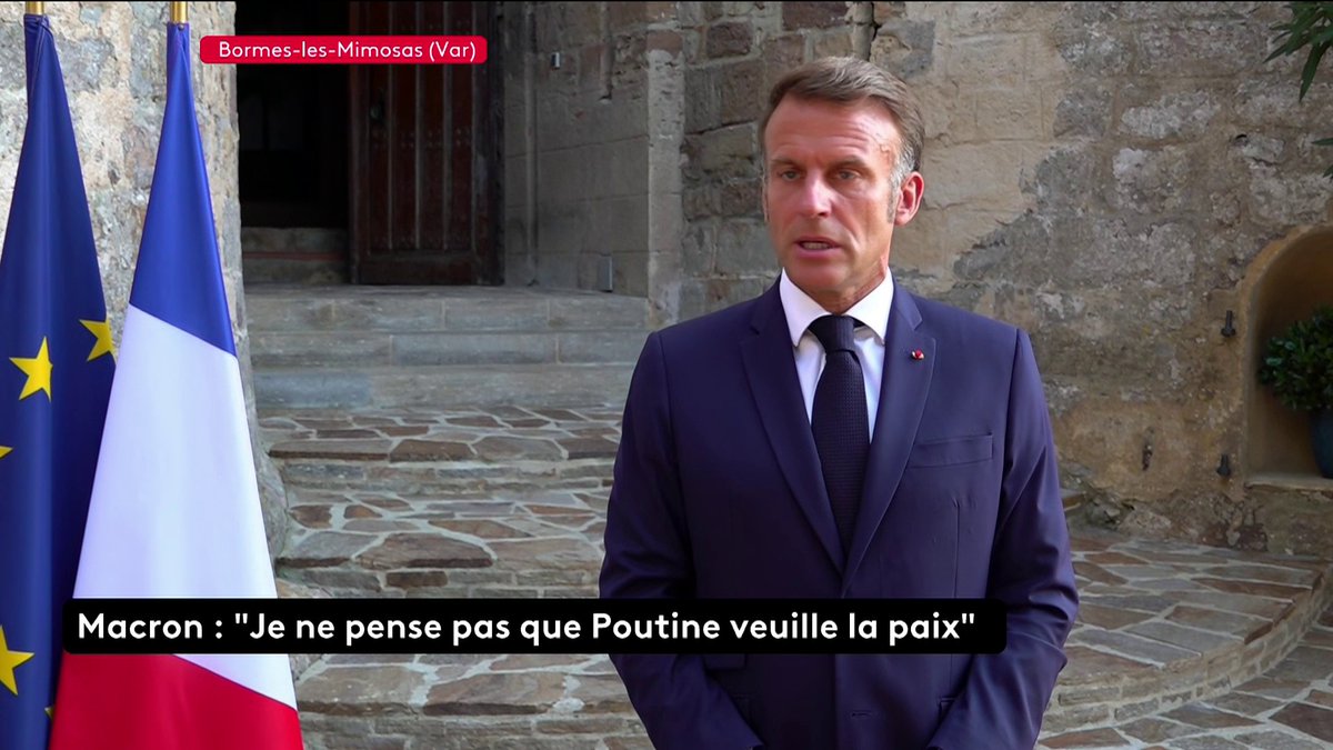 🔴 🗣 DIRECT - "Merci à vous d'être là et d'avoir conscience que c'est un moment grave pour l'Europe et la France, aux côtés des Ukrainiens", conclut Emmanuel Macron depuis le fort de Brégançon. #franceinfo #canal16