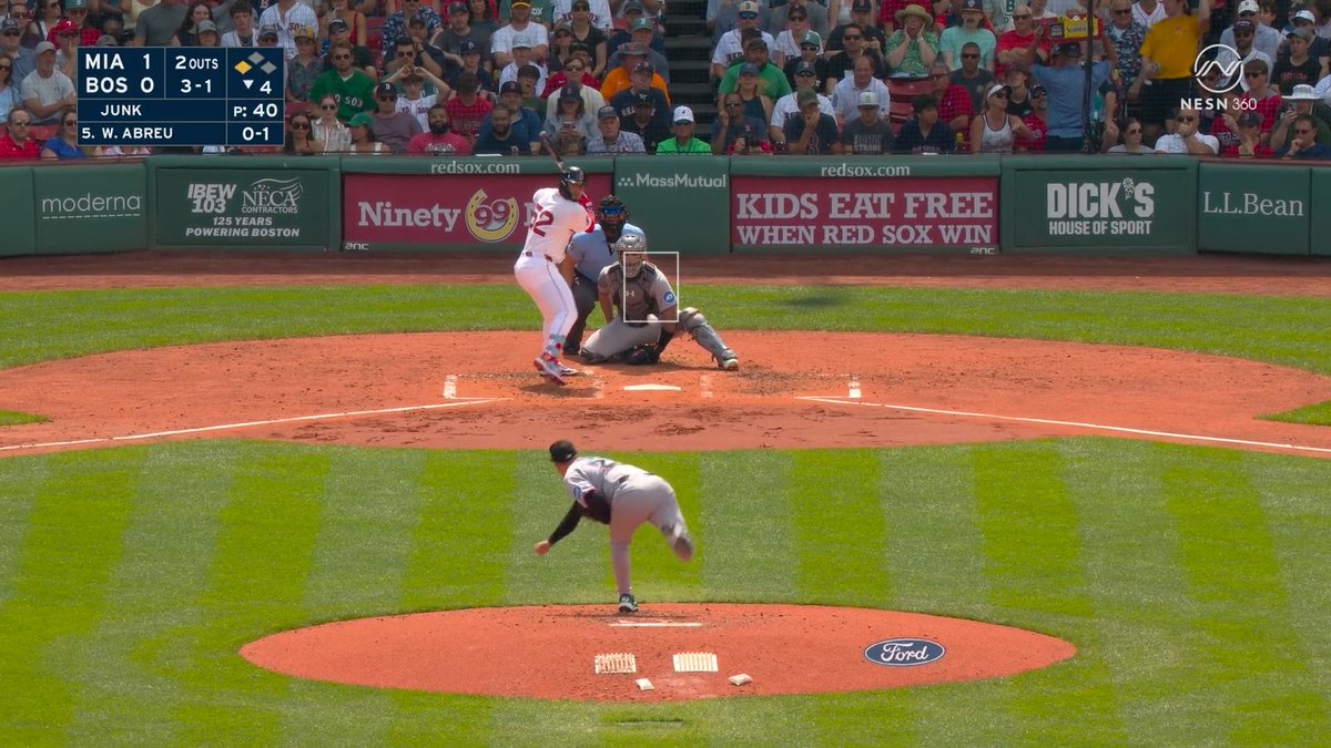 Wilyer Abreu with one of the craziest HR's you'll ever see 🤯