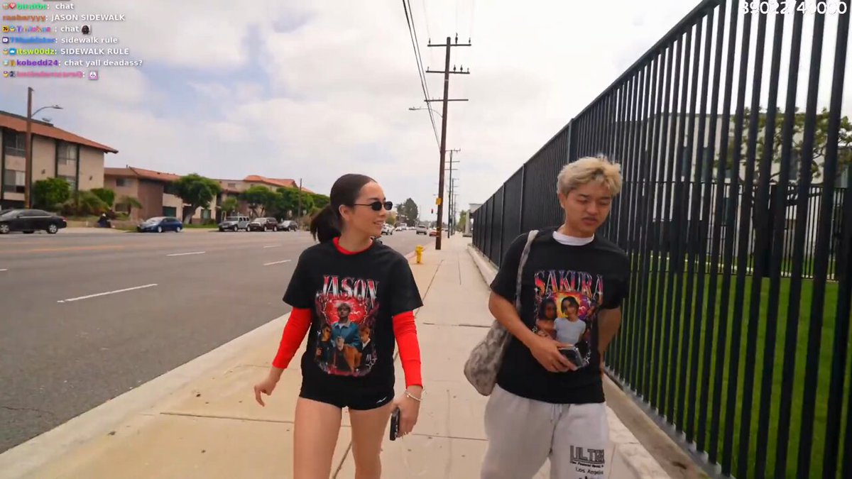 Jasontheween made sure to walk closest to the street to protect Sakura after reading his chat ❤️