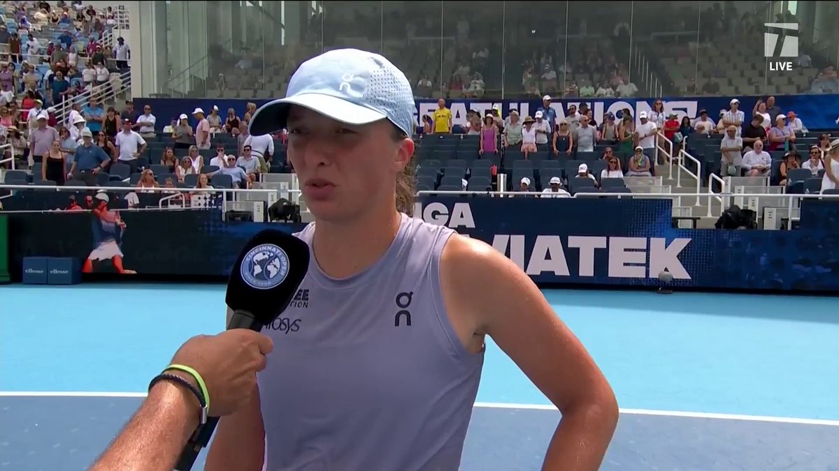 "I feel the love here" ❤️ Iga Swiatek is enjoying the crowd support en route to her first final in Cincy. #CincyTennis