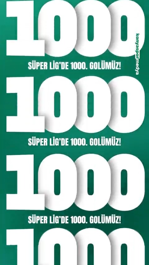 Nice gollere Konyaspor’umuz! 💚🤍 Süper Lig’deki ilk gol: 11 Eylül 1988 / Bahattin Güneş Süper Lig’deki 1000. Gol: 17 Ağustos 2025 / Alassane Ndao