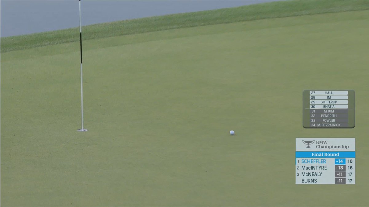 "Would you believe it?!?!" Scottie Scheffler chips in an incredible shot at the BMW Championship 🏌️
