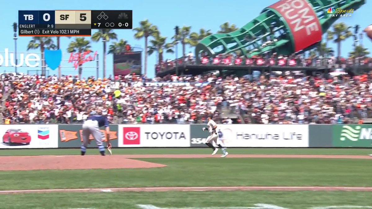 Drew Gilbert's first big league home run is a NO-DOUBTER! ☄️ (via SF Giants on NBCS)