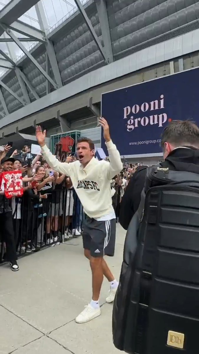 What an entrance! Thomas Müller has officially arrived at @BCPlace! 🏟️ #VWFC | Presented by Chevrolet Canada