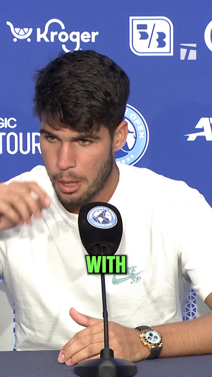 Carlos is ready for that Wimby revenge 😈 Stream the Sinner vs. Alcaraz Cincinnati final LIVE Monday 3pm EST on the Tennis Channel App 📲 #CincyTennis