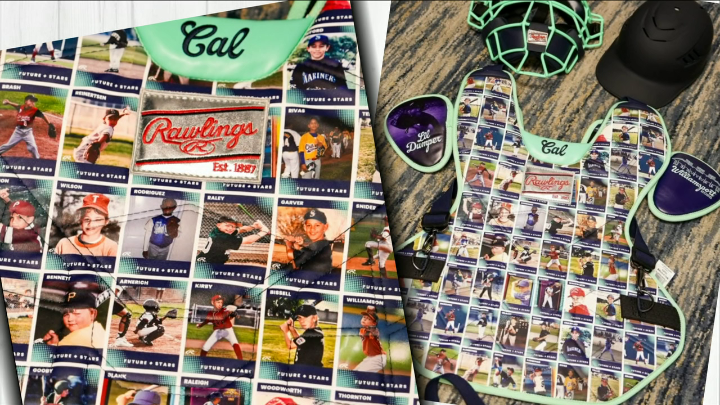 Cal Raleigh's chest protector for the MLB Little League Classic is too perfect 🔥 He's repping his teammates' Little League pictures 🤩