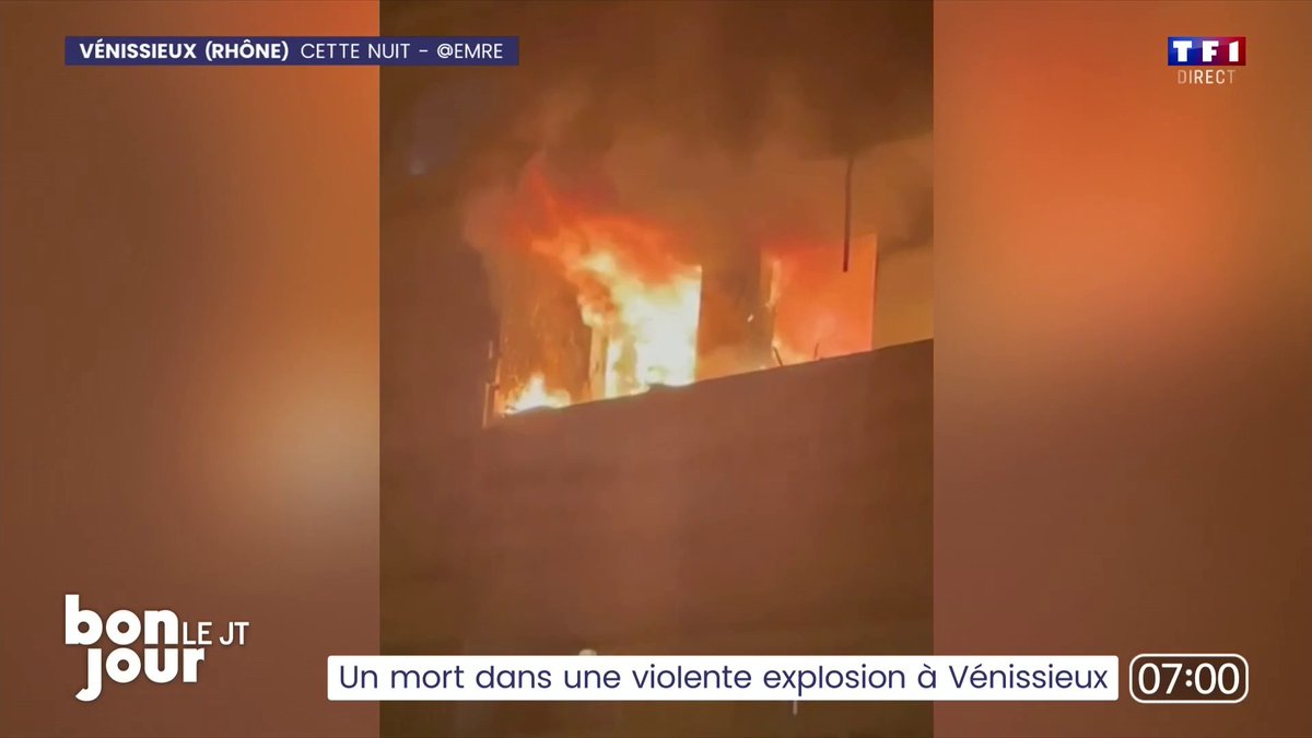 🚨🇫🇷💥 ALERTE INFO | Une puissante explosion dans un appartement a tué au moins une personne cette nuit, à Vénissieux. Les images sont impressionnantes, plusieurs personnes sont blessées.