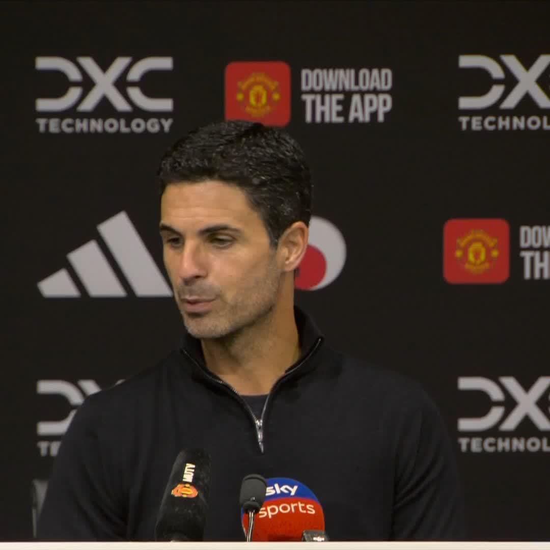 🗣️ "He did a lot of things really good" Mikel Arteta discusses Viktor Gyokeres' performance against Man United.
