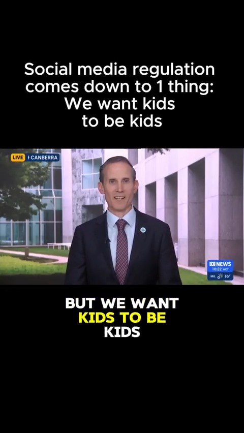 The Liberals say that setting a social media minimum age is bad for productivity. What planet are they living on? A productive childhood isn’t doomscrolling – it’s adventure play and free-range childhoods. Let’s let kids be kids. #auspol