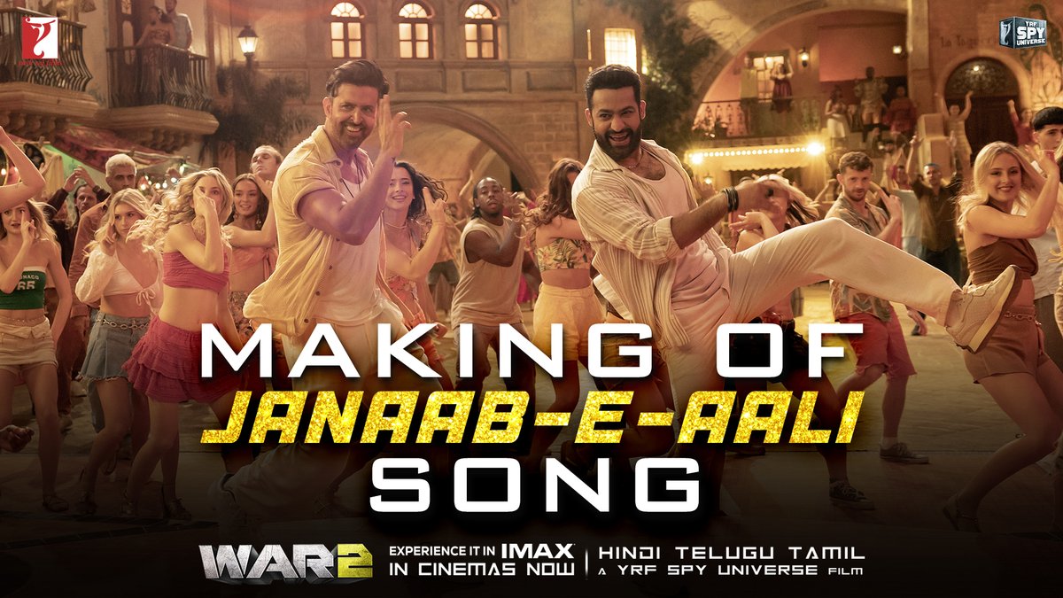 Watch the journey of the ultimate dance war 🕺 🕺 #JanaabeAali #SalamAnali #Kalaaba full song in theatres only! #War2 in cinemas now in Hindi, Telugu and Tamil. Book your tickets! |