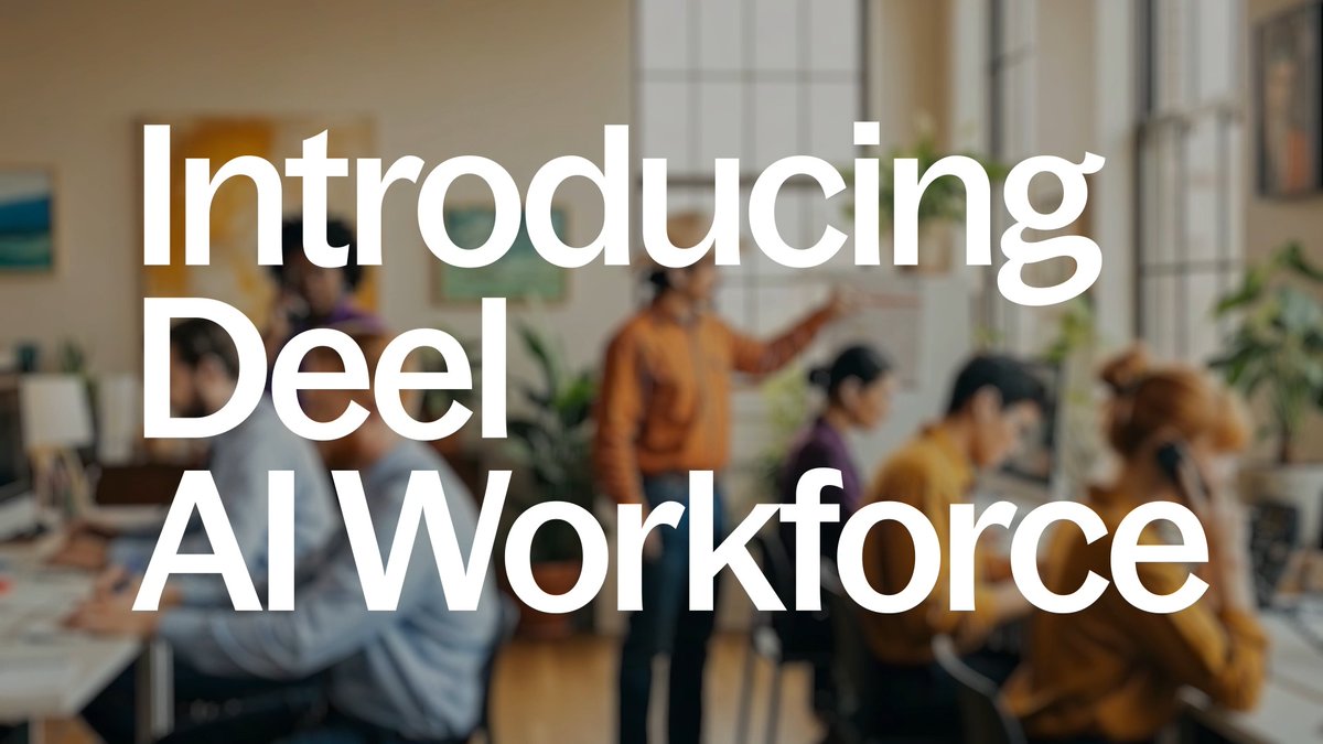 🔊Announcing Deel AI Workforce 🔊 You know those 1,985,701 admin tasks that slow teams down on a daily basis? Now, you can create & assign AI agents that work inside your HRIS to handle hiring, PTO, compliance, planning, IT & more! Read more here: and watch our launch video that may or may not have been made by our very own AI Agents: