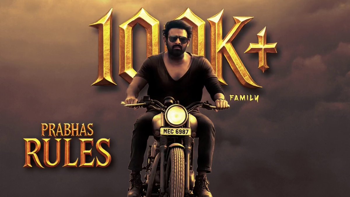 As we are 100K fam, here’s a special video edit for you all🔥💥 Hope you enjoy it! Once again big thanks to each and everyone of you for the constant love and support from day one 🥳😍 #Prabhas